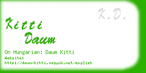 kitti daum business card